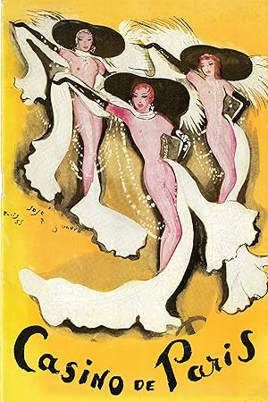 "SENSATIONS" Programme original CASINO DE PARIS 1955 / Couverture illustrée par Jose DE ZAMORA (C...