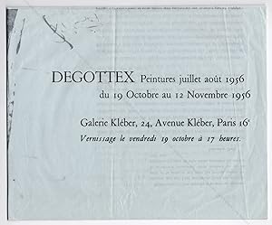 DEGOTTEX. Peintures juillet août 1956.