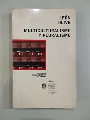 Seller image for Multiculturalismo y pluralismo for sale by Saturnlia Llibreria