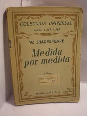 Seller image for Medida por medida ( Coleccin Universal 1359 - 1360 ) for sale by Librera Antonio Azorn