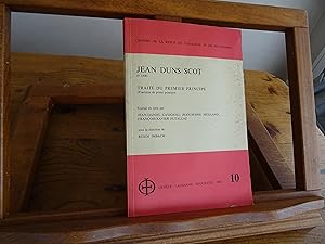 Cahiers De la Revue De Théologie Et De Philosophie N° 10 Traité Du Premier Principe (Tractatus de...