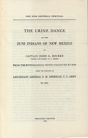 Imagen del vendedor de Urine Dance of the Zuni Indians of New Mexico a la venta por Back of Beyond Books