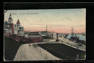 Ansichtskarte Stettin, Hakenterrasse aus der Vogelschau