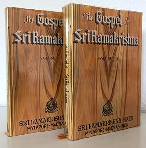 Bild des Verkufers fr The Gospel of Sri Ramakrishna (2 Bnde/2 Volumes). Original in Bengali by Mahendranath Gupta, a direct disciple of Sri Ramakrishna. Translation by Swami Nikhilananda. Siebte Auflage/7th Edition. zum Verkauf von Antiquariat an der Linie 3