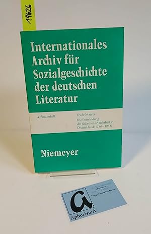 Image du vendeur pour Die Entwicklung der jdischen Minderheit in Deutschland (1780-1933). mis en vente par AphorismA gGmbH