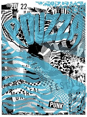 2016 Contemporary Music Poster - Pouzza Punk Festival (Blue)