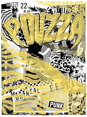 2016 Contemporary Music Poster - Pouzza Punk Festival (Yellow)