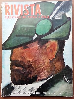 La Rivista illustrata Giugno 1935 Duce Cagliari Trilussa Correggio Aviatori Rodi