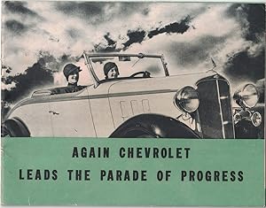 Immagine del venditore per Again Chevrolet Leands the Parade of Progress [1933 brochure] venduto da Crossroad Books