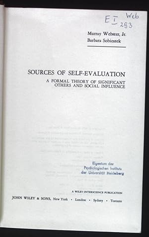Imagen del vendedor de Sources of Self-evaluation: A Formal Theory of Significant Others and Social Influence. a la venta por books4less (Versandantiquariat Petra Gros GmbH & Co. KG)