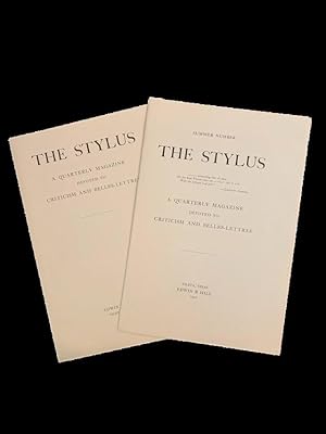 Image du vendeur pour The Stylus: A Quarterly Magazine Devoted to Criticism and Belles-Lettres, Summer Number, Vol VI No1, July, 1942 mis en vente par Peruse the Stacks