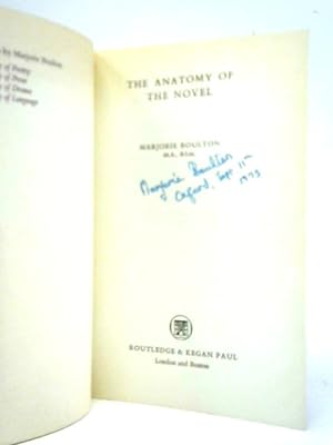 Seller image for The Anatomy of the Novel for sale by World of Rare Books