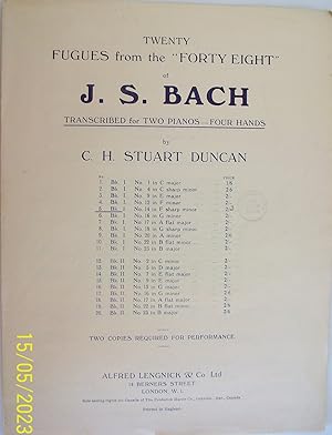 Seller image for Fugue No. 14 in F Sharp Minor for sale by Books and Bobs