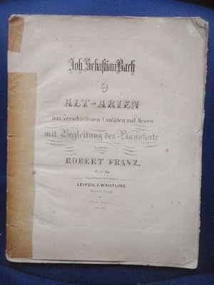 Bild des Verkufers fr 9 Alt-Arien aus verschiedenen Cantaten und Messen mit Begleitung des Pianoforte bearbeitet von Robert Franz. Neue Ausgabe 910-919 zum Verkauf von Antiquariat Klabund Wien