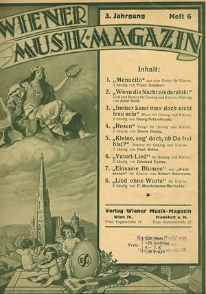 Bild des Verkufers fr Wiener Musik-Magazin 3.Jahrgang 1928 Heft 6 (1 Heft) zum Verkauf von Clivia Mueller