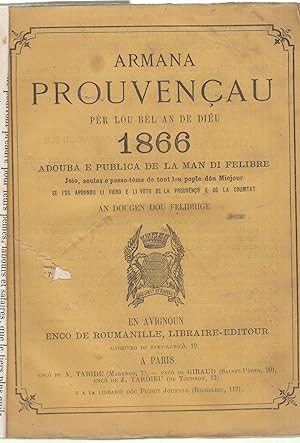 Seller image for Armana Prouvenau pr lou bl an de Diu 1866, adouba e publica de la man di Felibre . for sale by PRISCA