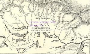 Hankow,or Hankou,in the city of Wuhan in China,Antique Topographical Map