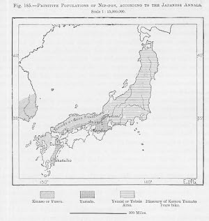 Primitive Populations of Nippon according to Japanese Annals,Antique Demographic Map