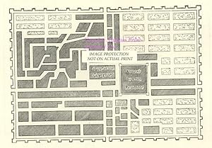 Xi'an or Singan-fu or Chang'an,Antique City plan Map