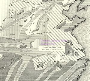 Yellow Lands of North China,Antique Topographical Map