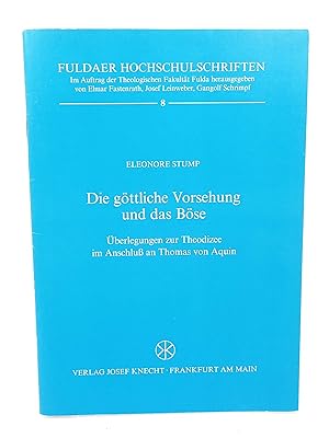 Bild des Verkufers fr Die gttliche Vorsehung und das Bse berlegungen zur Theodizee im Anschlu an Thomas von Aquin (ffentliche Gastvorlesung, gehalten am 1. Februar 1989 in der Theologischen Fakultt Fulda) zum Verkauf von Antiquariat Smock