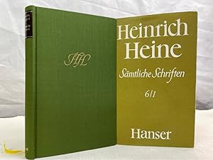 Bild des Verkufers fr Heinrich Heine, Smtliche Schriften; 6.Band. 1.Teilband. Dnndruck zum Verkauf von Antiquariat Bler