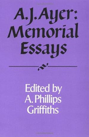 Immagine del venditore per A. J. Ayer: Memorial Essays (Royal Institute of Philosophy Supplements, Series Number 30) venduto da WeBuyBooks
