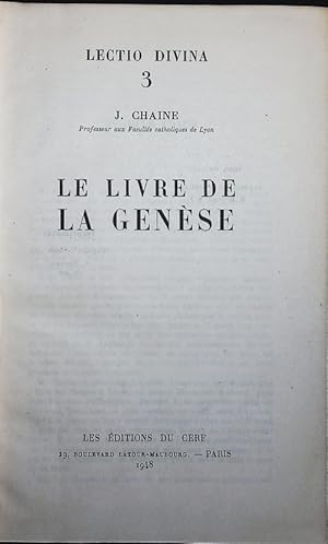 Image du vendeur pour LE LIVRE DE LA GENSE. mis en vente par Antiquariat Bookfarm