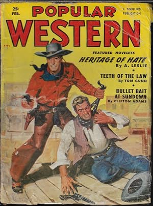 Imagen del vendedor de POPULAR WESTERN: February, Feb. 1951 a la venta por Books from the Crypt