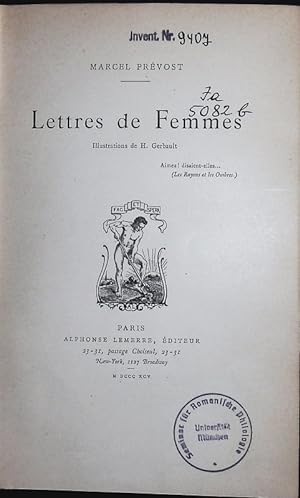 Bild des Verkufers fr Lettres de Femmes. zum Verkauf von Antiquariat Bookfarm
