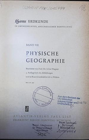 Bild des Verkufers fr Harms Erdkunde - Physische Geographie Band VII. zum Verkauf von Antiquariat Bookfarm