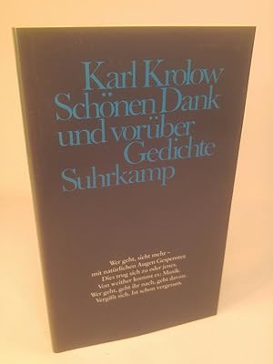 Imagen del vendedor de Schnen Dank und vorber Gedichte a la venta por ANTIQUARIAT Franke BRUDDENBOOKS