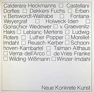 Seller image for Neue Konkrete Kunst. Konkrete Kunst - Realer Raum for sale by Stefan Schuelke Fine Books