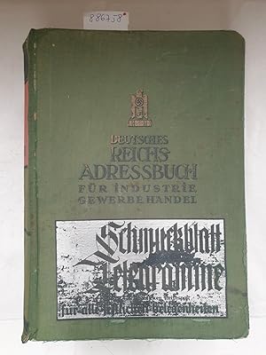 Bild des Verkufers fr Deutsches Reichs-Adressbuch fr Industrie, Gewerbe, Handel : 1941 : Buch VI : Bezugsquellen : Verwaltung u. Wirtschaft : Branchen : Warenverzeichnis : Fremdsprachenteil : zum Verkauf von Versand-Antiquariat Konrad von Agris e.K.