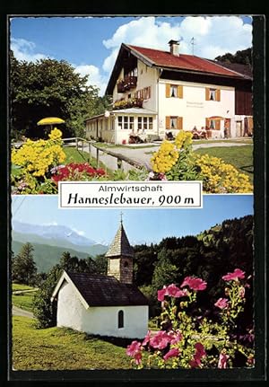 Ansichtskarte Garmisch-Partenkirchen, Gasthaus Almwirtschaft Hanneslebauer, Vorder-Graseck 20