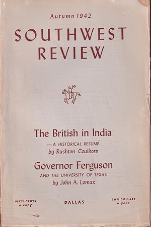 Southwest Review Vol XXVII 1941-42 COMPLETE