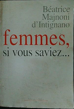 Bild des Verkufers fr Femmes, si vous saviez zum Verkauf von Librodifaccia