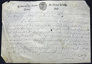 Seller image for Pi�ce autographe sign�e for sale by Librairie Trois Plumes