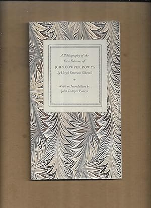 Imagen del vendedor de A bibliography of the first editions of John Cowper Powys a la venta por Gwyn Tudur Davies