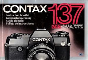Instruction manual for Contax 137 MA Quartz. Gebrauchsanweisung für Contax 137 MA Quartz. Manuel ...