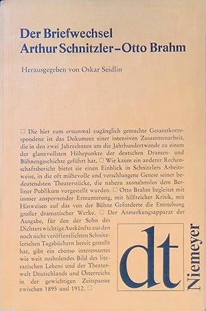 Bild des Verkufers fr Der Briefwechsel. Arthur Schnitzler - Otto Brahm. Deutsche Texte ; (Nr 35) zum Verkauf von books4less (Versandantiquariat Petra Gros GmbH & Co. KG)