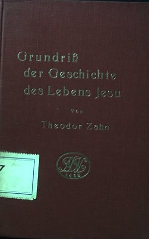 Imagen del vendedor de Grundriss der Geschichte des Lebens Jesu. a la venta por books4less (Versandantiquariat Petra Gros GmbH & Co. KG)