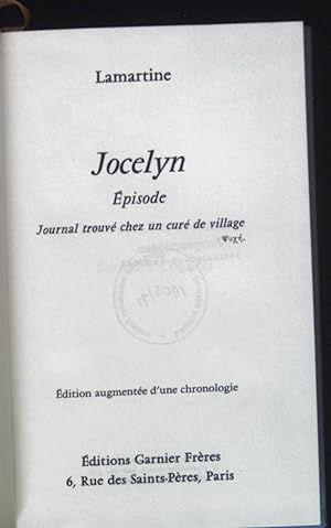 Seller image for Jocelyn, Episode. Journal trouve chez un cure de village. for sale by books4less (Versandantiquariat Petra Gros GmbH & Co. KG)