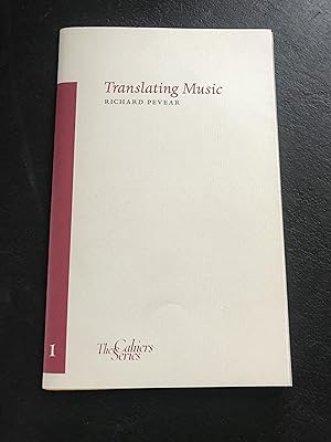 Image du vendeur pour Translating Music (The Cahiers Series) mis en vente par Sheapast Art and Books