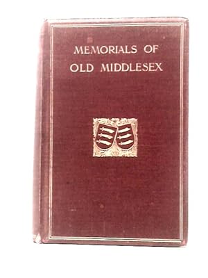 Seller image for Memorials of Old Middlesex for sale by World of Rare Books