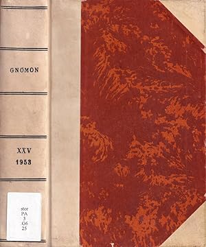 Seller image for Gnomon, volume XXV, 1953 Kritische zeitschrift fur die gesamte klassische altertumswissenschaft for sale by Biblioteca di Babele
