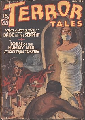 Terror Tales 1939 March/April. Mummy bondage cover.