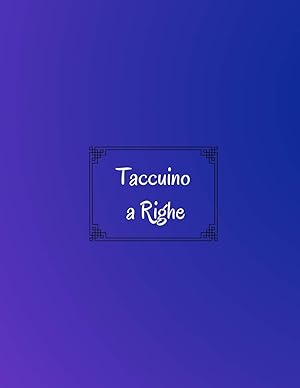 Image du vendeur pour Taccuino a Righe (Italian Edition) mis en vente par Redux Books