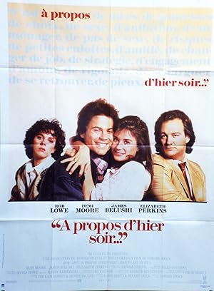 "A PROPOS D'HIER SOIR (ABOUT LAST NIGHT)" Réalisé par Edward ZWICK en 1986 avec Rob LOWE, Demi MO...