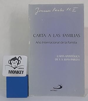 Bild des Verkufers fr Carta a las familias. Ao Internacional de la Familia zum Verkauf von MONKEY LIBROS